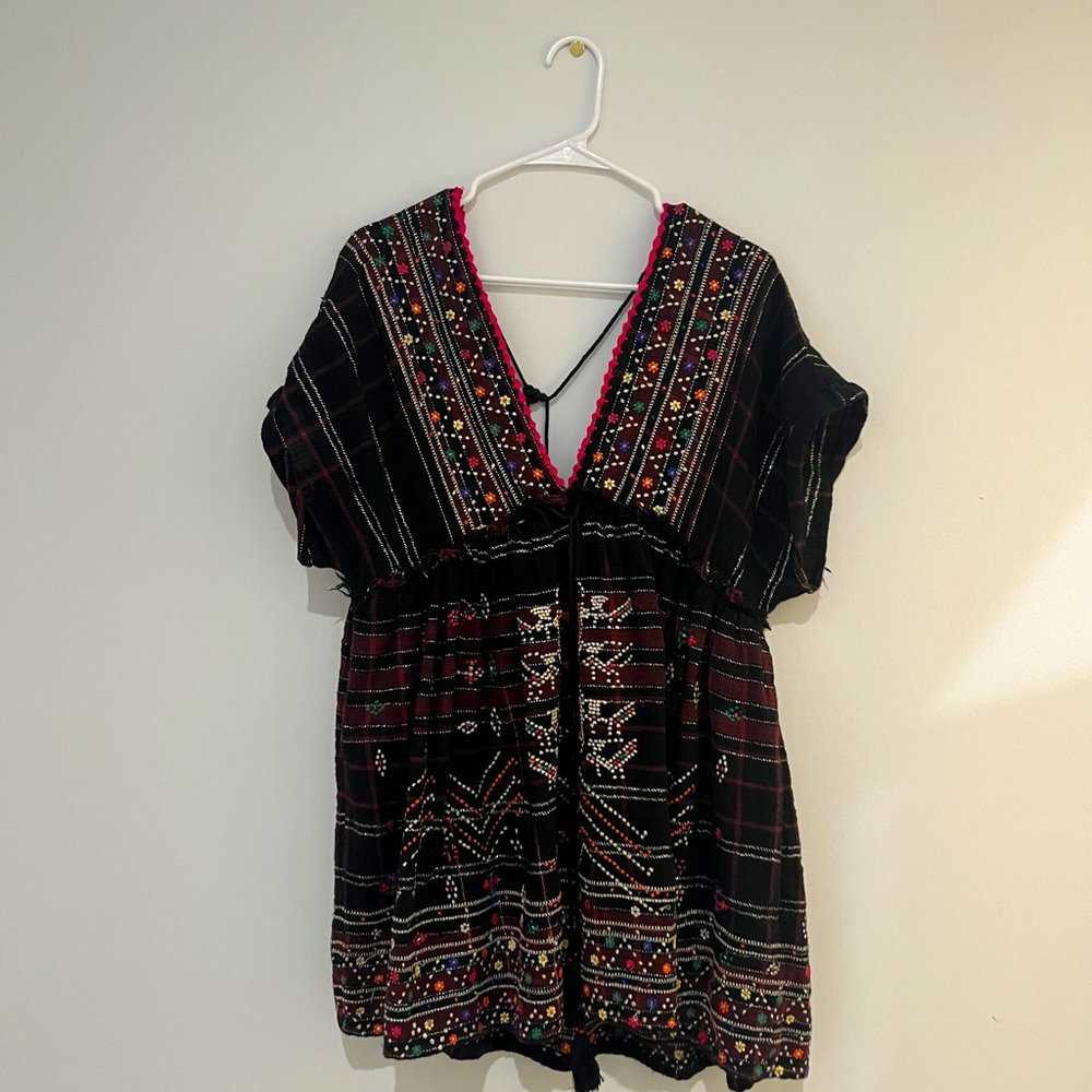 patterned anthropologie tunic dress